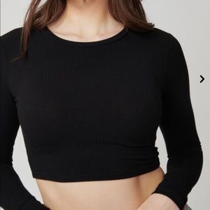 Garage Long Sleeve Crop Top